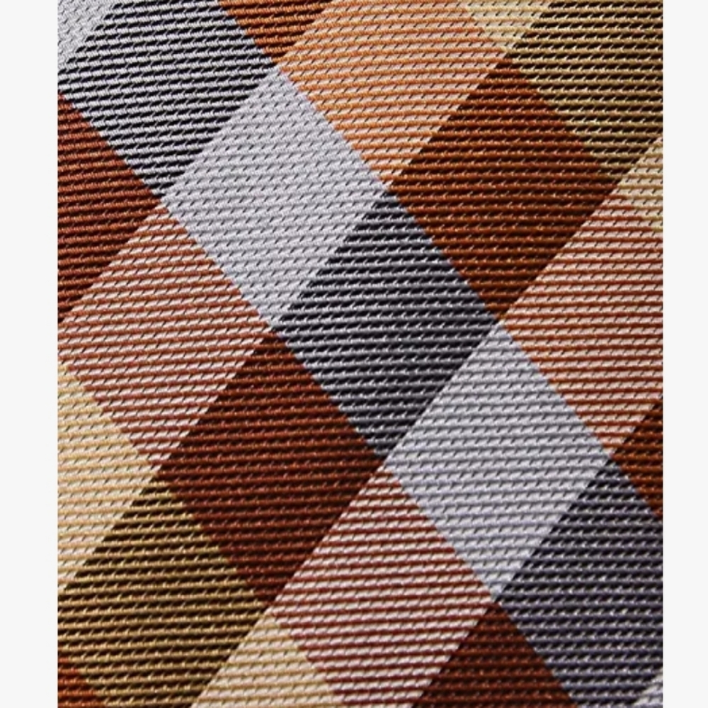 NIB Origin Ties Men's Gingham Plaid Silk Tie - Picture 3 of 5